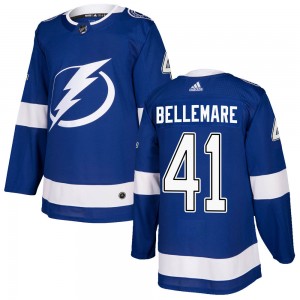 Men's Adidas Tampa Bay Lightning Pierre-Edouard Bellemare Blue Home Jersey - Authentic