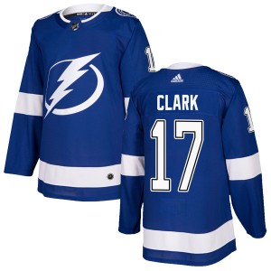 Men's Adidas Tampa Bay Lightning Wendel Clark Blue Home Jersey - Authentic