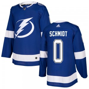 Men's Adidas Tampa Bay Lightning Roman Schmidt Blue Home Jersey - Authentic
