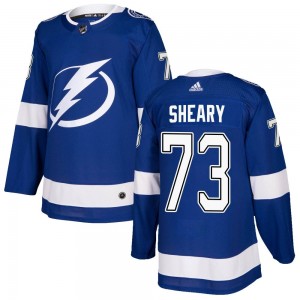 Men's Adidas Tampa Bay Lightning Conor Sheary Blue Home Jersey - Authentic