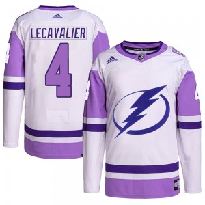 Youth Adidas Tampa Bay Lightning Vincent Lecavalier White/Purple Hockey Fights Cancer Primegreen Jersey - Authentic