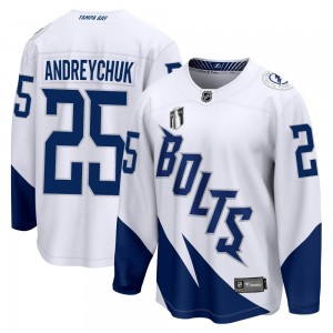 Youth Fanatics Branded Tampa Bay Lightning Dave Andreychuk White 2022 Stadium Series 2022 Stanley Cup Final Jersey - Breakaway
