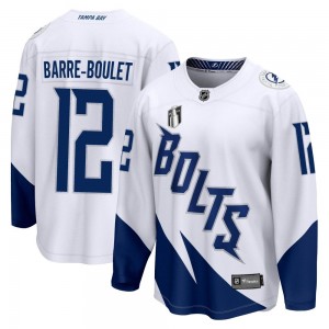 Youth Fanatics Branded Tampa Bay Lightning Alex Barre-Boulet White 2022 Stadium Series 2022 Stanley Cup Final Jersey - Breakaway