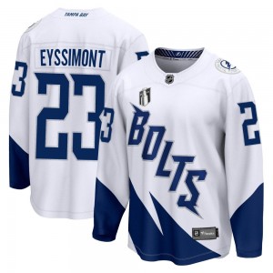 Youth Fanatics Branded Tampa Bay Lightning Michael Eyssimont White 2022 Stadium Series 2022 Stanley Cup Final Jersey - Breakaway