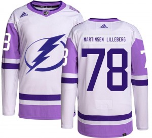 Youth Adidas Tampa Bay Lightning Emil Martinsen Lilleberg Hockey Fights Cancer Jersey - Authentic