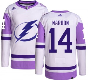 Youth Adidas Tampa Bay Lightning Pat Maroon Hockey Fights Cancer Jersey - Authentic