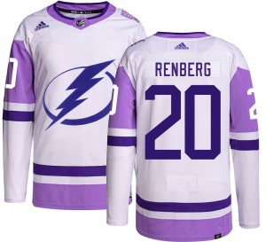 Youth Adidas Tampa Bay Lightning Mikael Renberg Hockey Fights Cancer Jersey - Authentic
