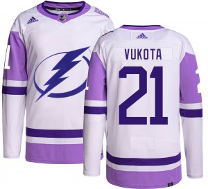 Youth Adidas Tampa Bay Lightning Mick Vukota Hockey Fights Cancer Jersey - Authentic