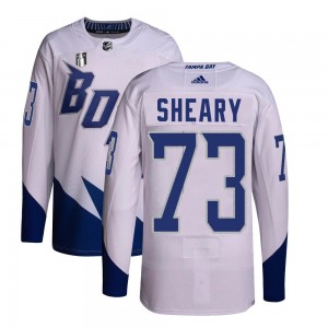 Men's Adidas Tampa Bay Lightning Conor Sheary White 2022 Stadium Series Primegreen 2022 Stanley Cup Final Jersey - Authentic