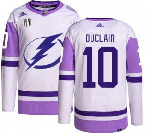 Youth Adidas Tampa Bay Lightning Anthony Duclair Hockey Fights Cancer 2022 Stanley Cup Final Jersey - Authentic