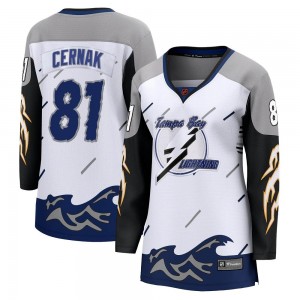 Women's Fanatics Branded Tampa Bay Lightning Erik Cernak White Special Edition 2.0 Jersey - Breakaway