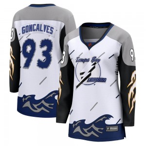 Women's Fanatics Branded Tampa Bay Lightning Gage Goncalves White Special Edition 2.0 Jersey - Breakaway