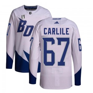 Youth Adidas Tampa Bay Lightning Declan Carlile White 2022 Stadium Series Primegreen 2022 Stanley Cup Final Jersey - Authentic