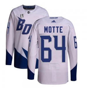 Youth Adidas Tampa Bay Lightning Tyler Motte White 2022 Stadium Series Primegreen 2022 Stanley Cup Final Jersey - Authentic