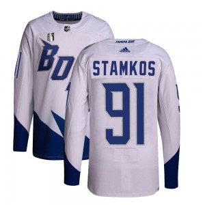Youth Adidas Tampa Bay Lightning Steven Stamkos White 2022 Stadium Series Primegreen 2022 Stanley Cup Final Jersey - Authentic