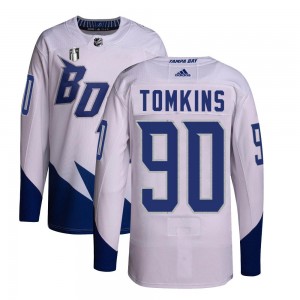 Youth Adidas Tampa Bay Lightning Matt Tomkins White 2022 Stadium Series Primegreen 2022 Stanley Cup Final Jersey - Authentic
