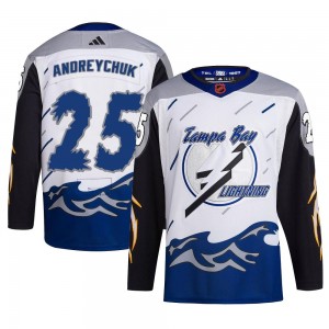 Youth Adidas Tampa Bay Lightning Dave Andreychuk White Reverse Retro 2.0 Jersey - Authentic