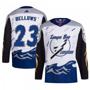 Youth Adidas Tampa Bay Lightning Brian Bellows White Reverse Retro 2.0 Jersey - Authentic
