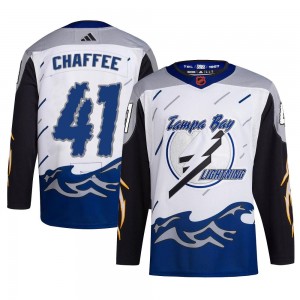 Youth Adidas Tampa Bay Lightning Mitchell Chaffee White Reverse Retro 2.0 Jersey - Authentic