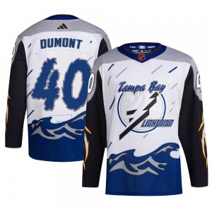 Youth Adidas Tampa Bay Lightning Gabriel Dumont White Reverse Retro 2.0 Jersey - Authentic