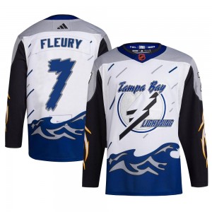 Youth Adidas Tampa Bay Lightning Haydn Fleury White Reverse Retro 2.0 Jersey - Authentic
