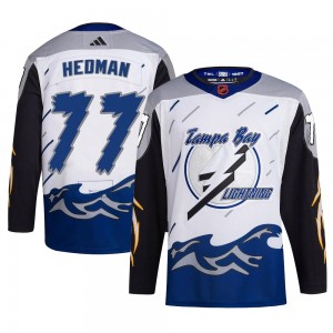 Youth Adidas Tampa Bay Lightning Victor Hedman White Reverse Retro 2.0 Jersey - Authentic