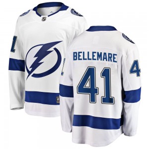 Youth Fanatics Branded Tampa Bay Lightning Pierre-Edouard Bellemare White Away Jersey - Breakaway