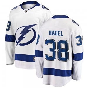 Youth Fanatics Branded Tampa Bay Lightning Brandon Hagel White Away Jersey - Breakaway