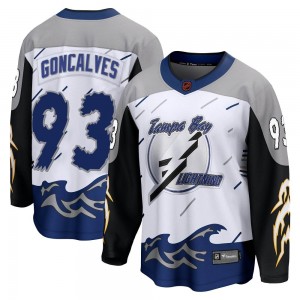Men's Fanatics Branded Tampa Bay Lightning Gage Goncalves White Special Edition 2.0 Jersey - Breakaway