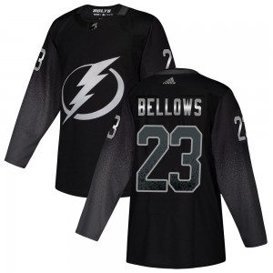 Men's Adidas Tampa Bay Lightning Brian Bellows Black Alternate Jersey - Authentic