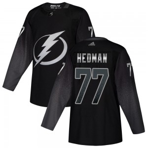Men's Adidas Tampa Bay Lightning Victor Hedman Black Alternate Jersey - Authentic