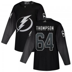 Men's Adidas Tampa Bay Lightning Jack Thompson Black Alternate Jersey - Authentic
