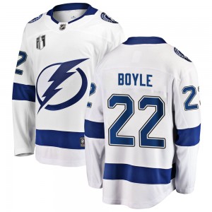 Men's Fanatics Branded Tampa Bay Lightning Dan Boyle White Away 2022 Stanley Cup Final Jersey - Breakaway