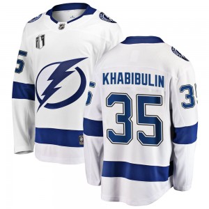 Men's Fanatics Branded Tampa Bay Lightning Nikolai Khabibulin White Away 2022 Stanley Cup Final Jersey - Breakaway