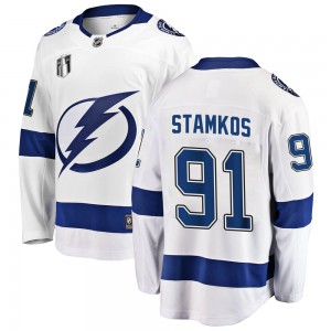 Men's Fanatics Branded Tampa Bay Lightning Steven Stamkos White Away 2022 Stanley Cup Final Jersey - Breakaway