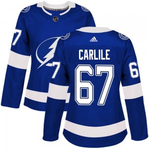 Women's Adidas Tampa Bay Lightning Declan Carlile Blue Home Jersey - Authentic