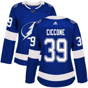 Women's Adidas Tampa Bay Lightning Enrico Ciccone Blue Home Jersey - Authentic