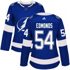 Women's Adidas Tampa Bay Lightning Lucas Edmonds Blue Home Jersey - Authentic