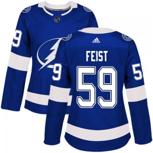 Women's Adidas Tampa Bay Lightning Tyson Feist Blue Home Jersey - Authentic