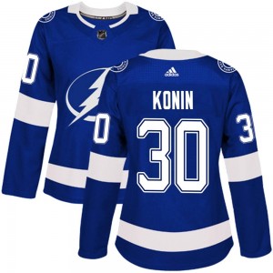 Women's Adidas Tampa Bay Lightning Kyle Konin Blue Home Jersey - Authentic