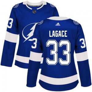 Women's Adidas Tampa Bay Lightning Maxime Lagace Blue Home Jersey - Authentic