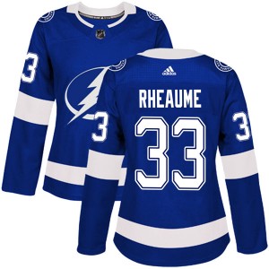 Women's Adidas Tampa Bay Lightning Manon Rheaume Blue Home Jersey - Authentic