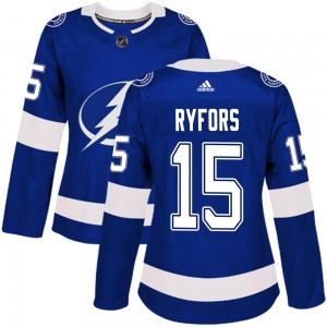 Women's Adidas Tampa Bay Lightning Simon Ryfors Blue Home Jersey - Authentic