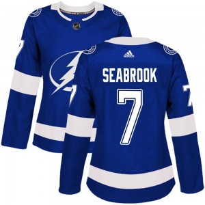 Women's Adidas Tampa Bay Lightning Brent Seabrook Blue Home Jersey - Authentic