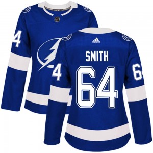 Women's Adidas Tampa Bay Lightning Gemel Smith Blue Home Jersey - Authentic