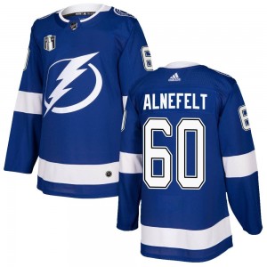 Youth Adidas Tampa Bay Lightning Hugo Alnefelt Blue Home 2022 Stanley Cup Final Jersey - Authentic