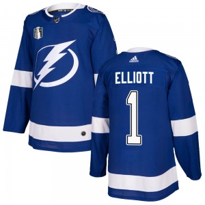 Youth Adidas Tampa Bay Lightning Brian Elliott Blue Home 2022 Stanley Cup Final Jersey - Authentic