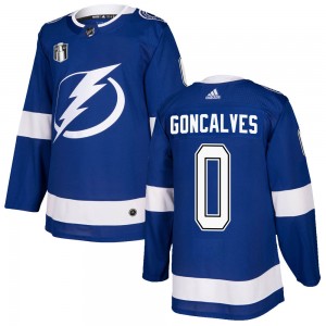 Youth Adidas Tampa Bay Lightning Gage Goncalves Blue Home 2022 Stanley Cup Final Jersey - Authentic
