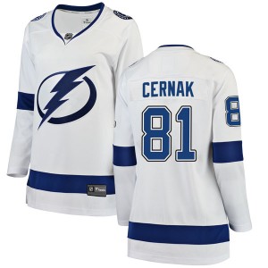 Women's Fanatics Branded Tampa Bay Lightning Erik Cernak White Away Jersey - Breakaway