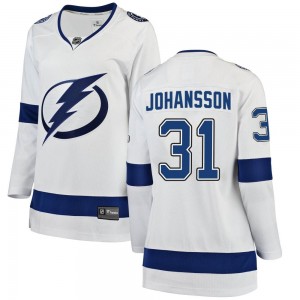 Women's Fanatics Branded Tampa Bay Lightning Jonas Johansson White Away Jersey - Breakaway